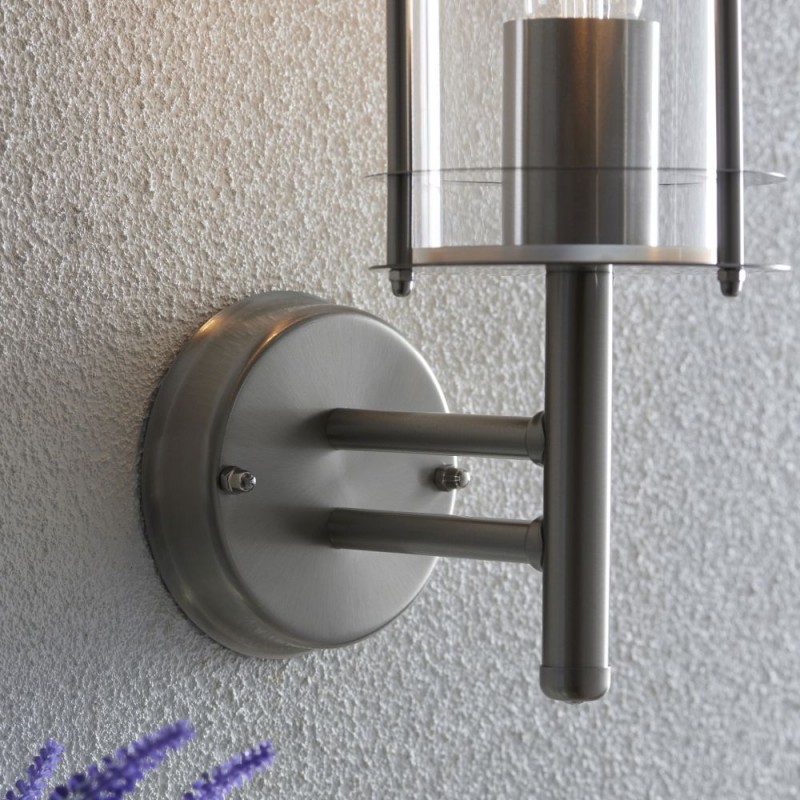 Saxby-4478182 - York - Outdoor Polished Stainless Steel Wall Lamp