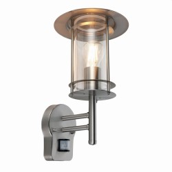 York - Outdoor PIR Polished Stainless Steel Wall Lamp