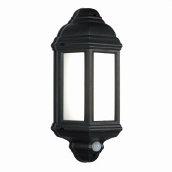 Halbury - LED Black Half Lantern Sensor Wall Lamp