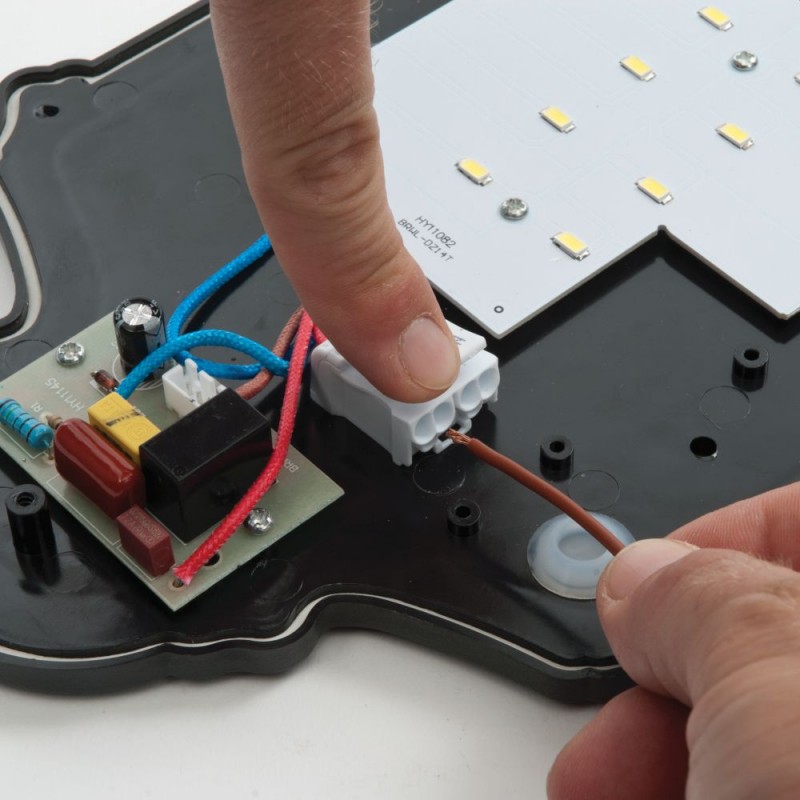 Saxby-54553 - Halbury - LED Black Half Lantern Sensor Wall Lamp