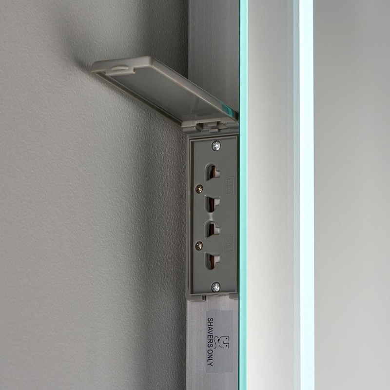 Saxby-60899 - Nico - Bathroom CCT Mirror with Shaver Socket