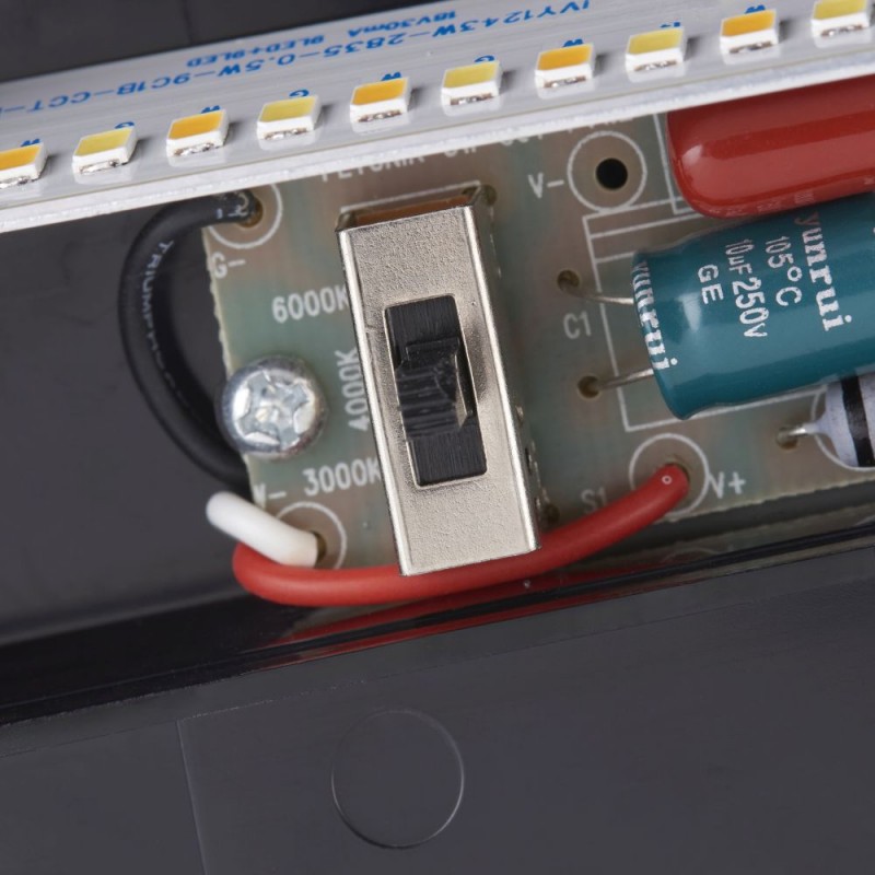 Saxby-61219 - Severus - Black Surface Downlight CCT Brick Light