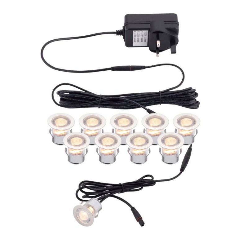 Saxby-75530 - Kios 2 - Set of 10 CCT Decking Lights ∅3 cm