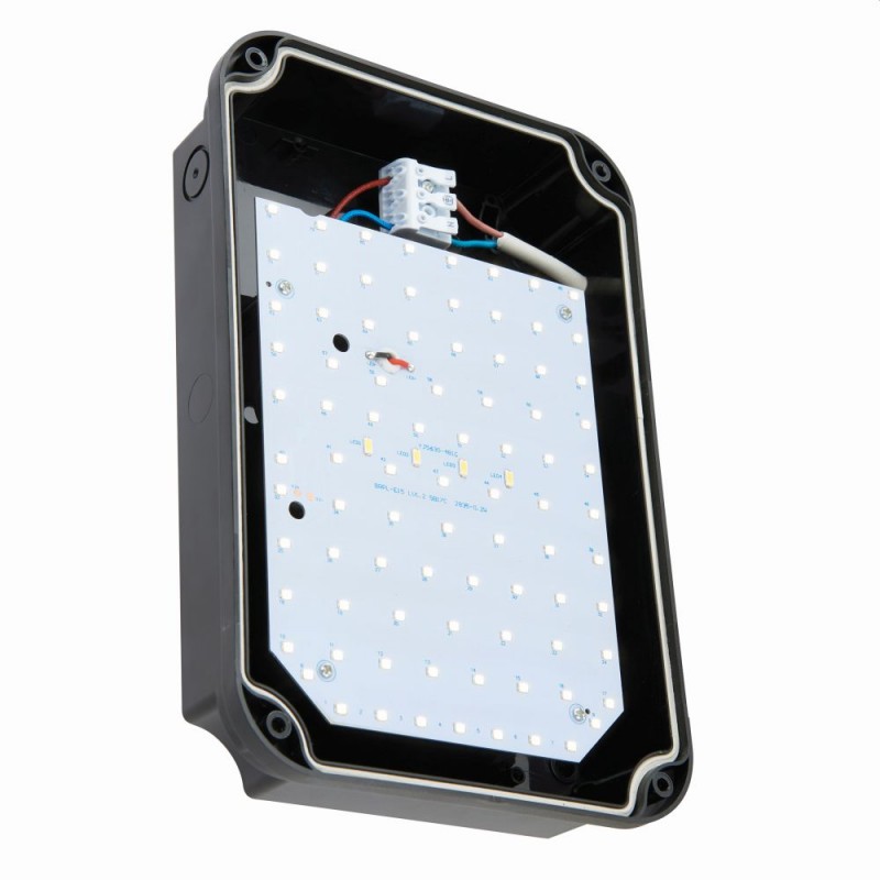 Saxby-77914 - Lucca Mini - Black & White LED Wall Lamp IP65