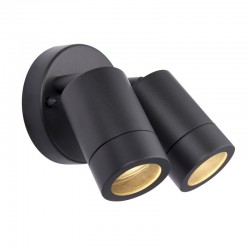 Palin - Outdoor Anthracite Twin Spot Wall Lamp Palin - Outdoor Anthracite Twin Spot Wall Lamp