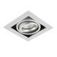 Saxby-78535 - Garrix - Single Silver Square Recessed Downlight
