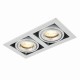Saxby-78536 - Garrix - Twin Silver Square Recessed Downlight