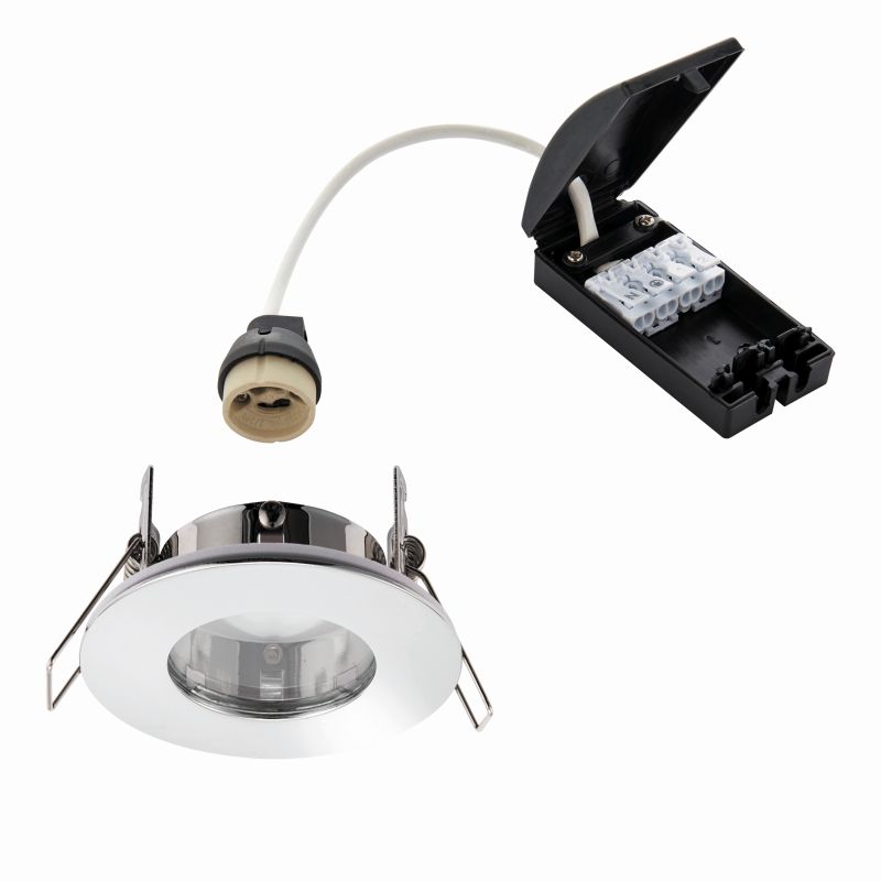 Saxby-79980 - Speculo - Round Chrome Recessed Downlight IP65