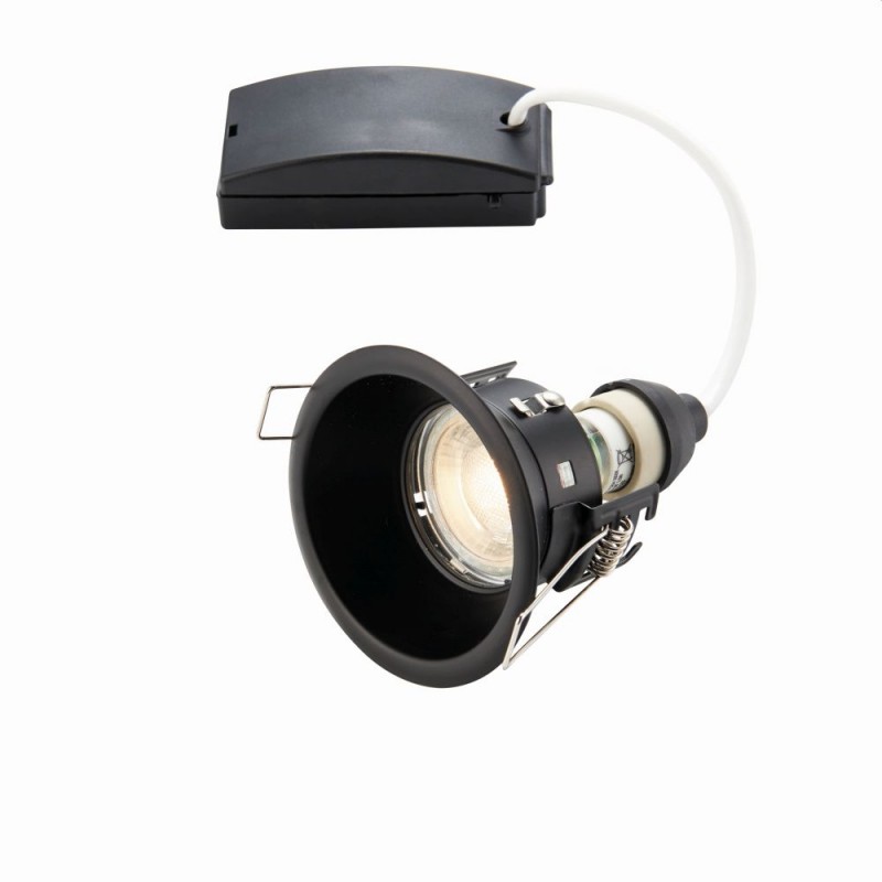 Saxby-80248 - Speculo Anti-glare - IP65 Black Recessed Downlight Ø 8.5 cm
