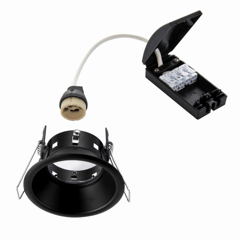 Saxby-80248 - Speculo Anti-glare - IP65 Black Recessed Downlight Ø 8.5 cm