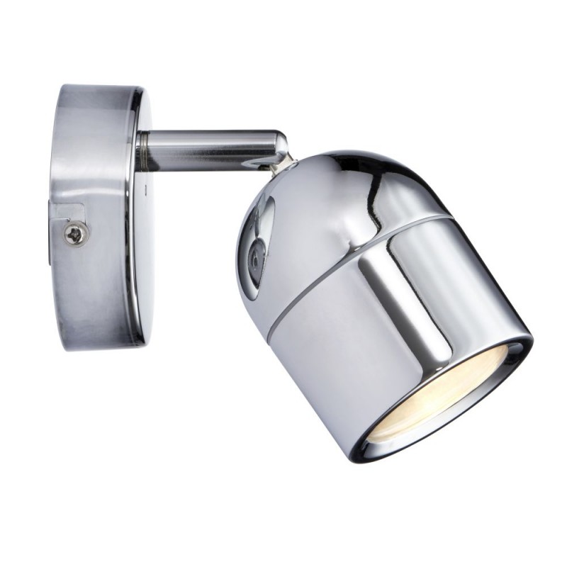 Saxby-81569 - Knight - Polished Chrome Single Spotlight IP44