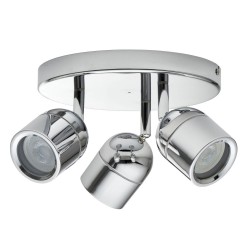 Knight - Polished Chrome 3 Spotlights IP44