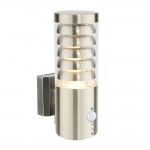Tango - PIR Brushed Stainless Steel Uplight Wall Lamp