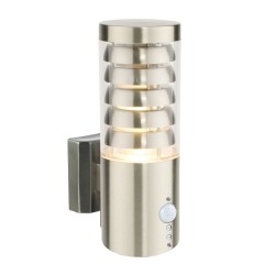 Tango - PIR Brushed Stainless Steel Uplight Wall Lamp