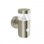 Pyramid - LED Brushed Stainless Steel PIR Wall Lamp