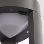 Tribeca - Textured Grey CCT Bollard with & Frosted Diffuser 