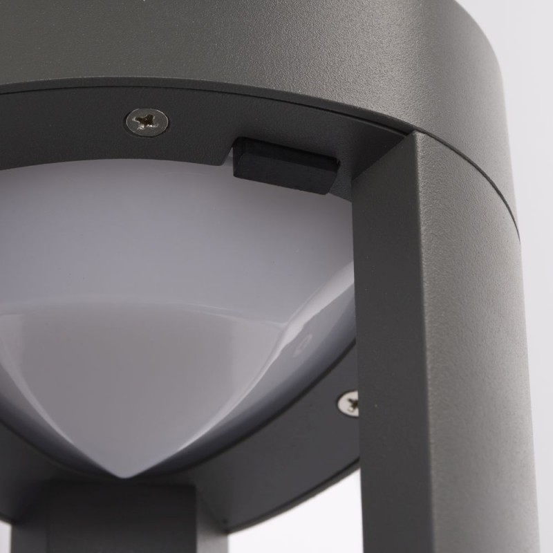 Saxby-EL-40075 - Tribeca - Textured Grey CCT Bollard with & Frosted Diffuser