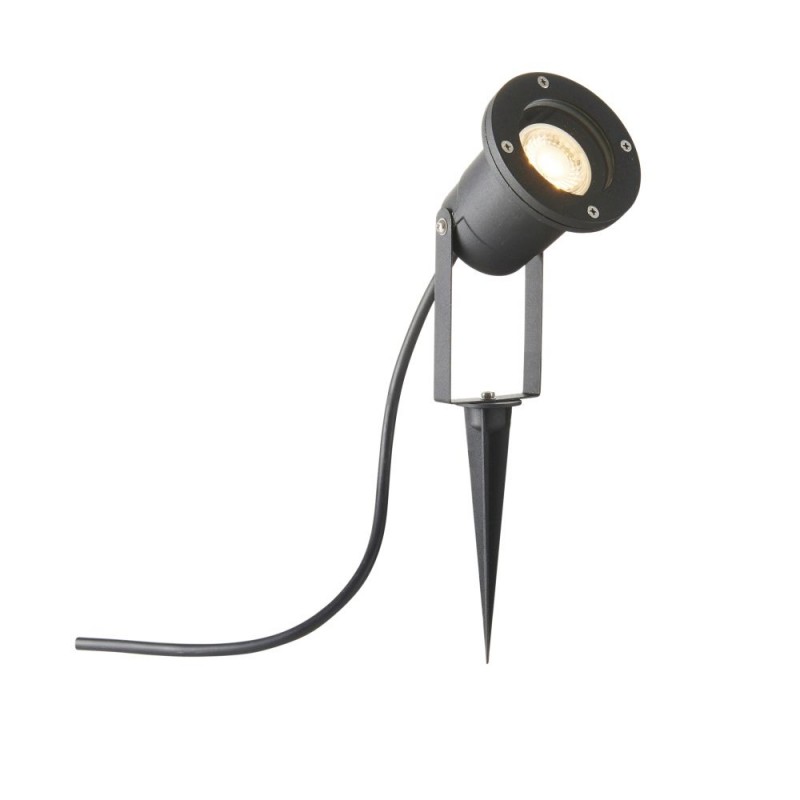 Saxby-POLGU10 - Opaz - Outdoor Black Spike Spots with Clear Glass IP65