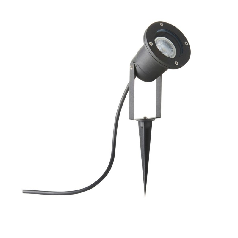 Saxby-POLGU10 - Opaz - Outdoor Black Spike Spots with Clear Glass IP65