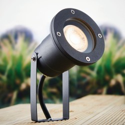 Opaz - Outdoor Black Spike Spots with Clear Glass IP65