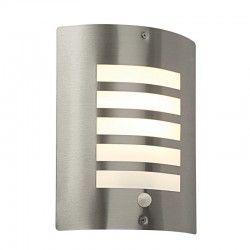 Bianco - Opal & Stainless Steel PIR Wall Lamp