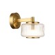 - Stamford - Brushed Aged Brass Wall Lamp with Clear Ribbed Glass Endon-120633 - Stamford - Brushed Aged Brass Wall Lamp with Clear Ribbed Glass
