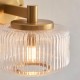 - Stamford - Brushed Aged Brass Wall Lamp with Clear Ribbed Glass Endon-120633 - Stamford - Brushed Aged Brass Wall Lamp with Clear Ribbed Glass