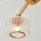 - Stamford - Brushed Aged Brass 3 Light Centre Fitting with Clear Ribbed Glass Endon-120634 - Stamford - Brushed Aged Brass 3 Light Centre Fitting with Clear Ribbed Glass