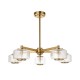 - Stamford - Brushed Aged Brass 5 Light Centre Fitting with Clear Ribbed Glass Endon-120635 - Stamford - Brushed Aged Brass 5 Light Centre Fitting with Clear Ribbed Glass
