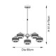 - Stamford - Brushed Aged Brass 5 Light Centre Fitting with Clear Ribbed Glass Endon-120635 - Stamford - Brushed Aged Brass 5 Light Centre Fitting with Clear Ribbed Glass