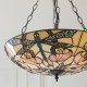 Interiors1900-111869 - Ashton - Satin Black 3 Light Pendant with Tiffany Glass