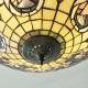 Interiors1900-111887 - Sullivan - Satin Black 3 Light Pendant with Tiffany Glass