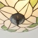 Interiors1900-111896 - Botanica - Satin Black 3 Light Semi Flush with Tiffany Glass