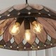Interiors1900-64346 - Brooklyn - Satin Black 3 Light Pendant with Tiffany Glass