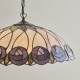 Interiors1900-111985 - Hutchinson - Satin Black 3 Light Pendant with Tiffany Glass