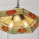 Interiors1900-111989 - Nevada - Satin Black 3 Light Pendant with Tiffany Glass