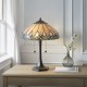 Interiors1900-112183 - Brooklyn - Satin Black 2 Light Table Lamp with Tiffany Glass