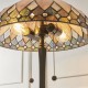 Interiors1900-112183 - Brooklyn - Satin Black 2 Light Table Lamp with Tiffany Glass