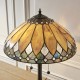 Interiors1900-112183 - Brooklyn - Satin Black 2 Light Table Lamp with Tiffany Glass