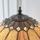 Interiors1900-112183 - Brooklyn - Satin Black 2 Light Table Lamp with Tiffany Glass