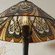 Interiors1900-112185 - Hector - Satin Black Table Lamp with Tiffany Glass