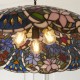 Interiors1900-112193 - Sullivan - Satin Black 3 Light Pendant with Tiffany Glass