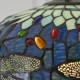 Interiors1900-112195 - Dragonfly - Satin Black Pendant with Tiffany Glass