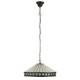 Interiors1900-112196 - Fargo - Satin Black Medium Pendant with Tiffany Glass