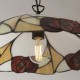 Interiors1900-112197 - Ingram - Satin Black Pendant with Tiffany Glass