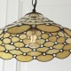 Interiors1900-112226 - Pearl - Satin Black Pendant with Tiffany Glass