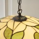 Interiors1900-112246 - Botanica - Satin Black Pendant with Tiffany Glass