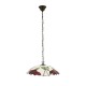 Interiors1900-112246 - Botanica - Satin Black Pendant with Tiffany Glass