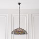 Interiors1900-63902 - Anderson - Tiffany Glass & Dark Bronze Large Pendant