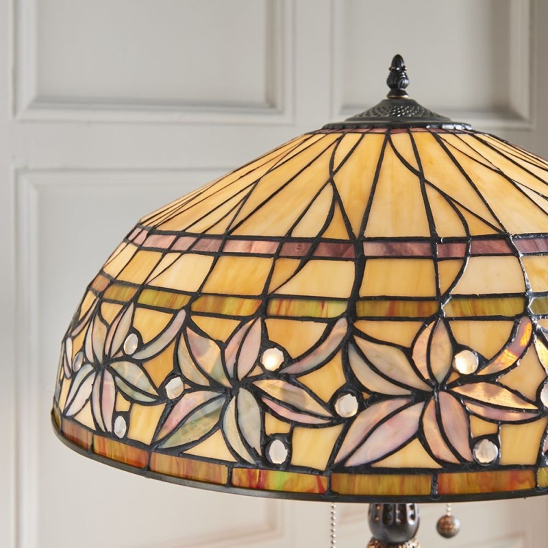 Table & Floor Lamp - Ashtead - Tiffany Glass & Dark Bronze Floor Lamp Interiors1900-63912 - Ashtead - Tiffany Glass & Dark Bronze Floor Lamp